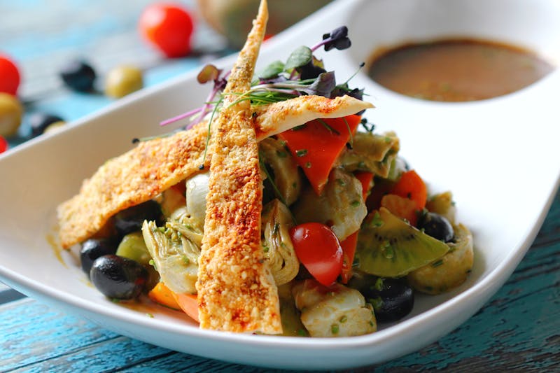 Greek Salad with feta cheese and kalamata olives